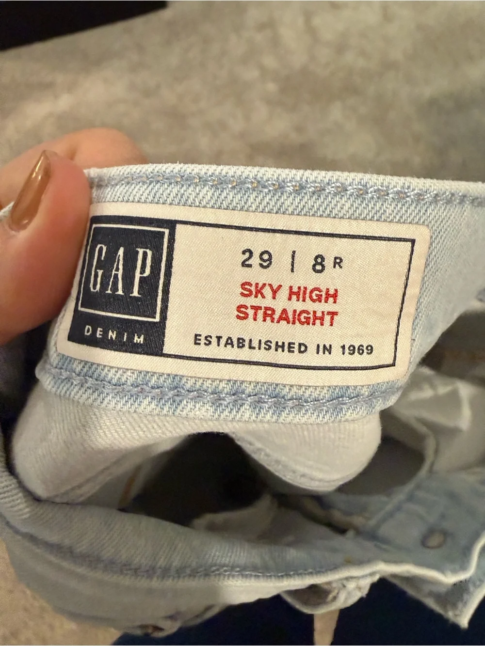 Gap Sky High Straight— size 29/8R